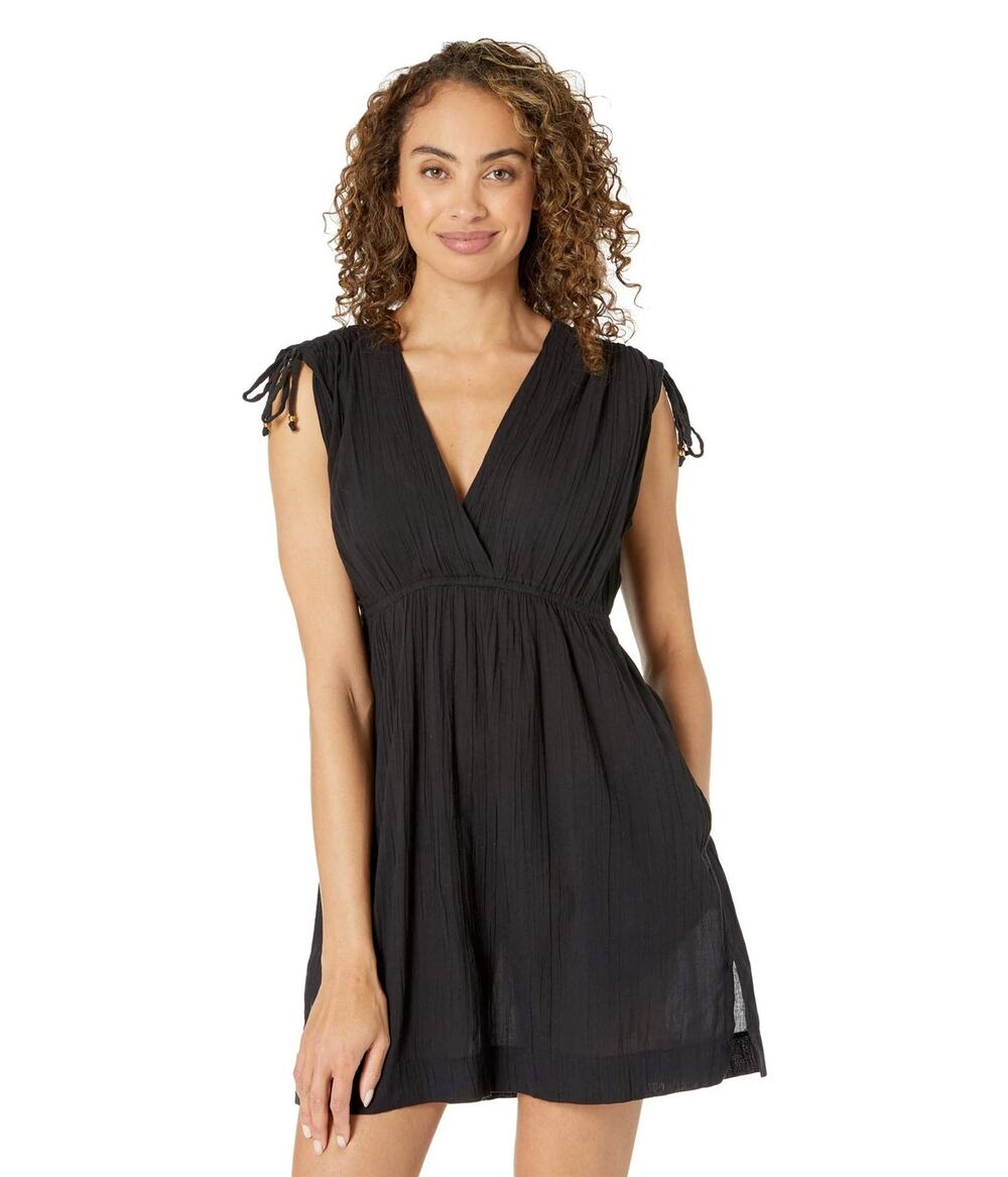 Lauren Ralph Lauren Crushed Farrah Swim Cover-Up Dress In Black